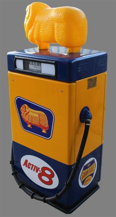 Golden Fleece Ram Vintage Gas Petrol Bowser Fuel Pump Vintage Replica