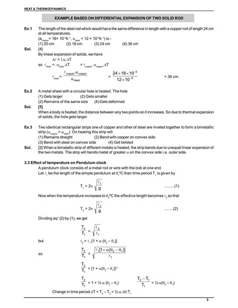 Thermal Properties Of Matter Class Notes Iit Jee Neet