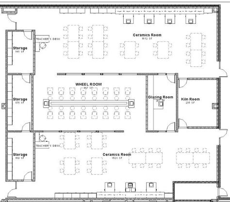 3d Suite Studio Layout Classroom Floor Plan Workshop Architecture