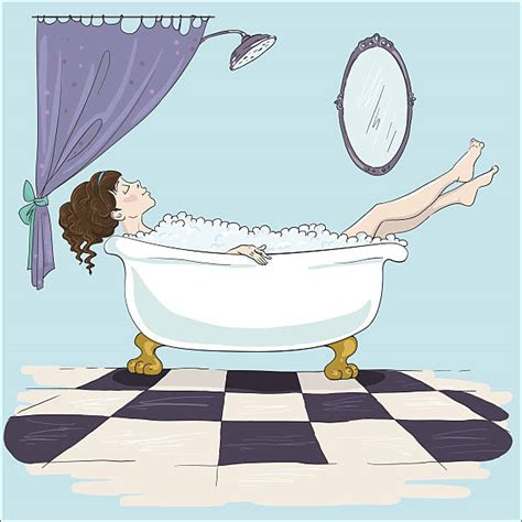 50 Woman In Bubble Bath Cartoon Stock Illustrations Royalty Free