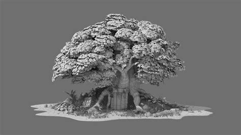 Cartoon Tree House 3d Model Cgtrader