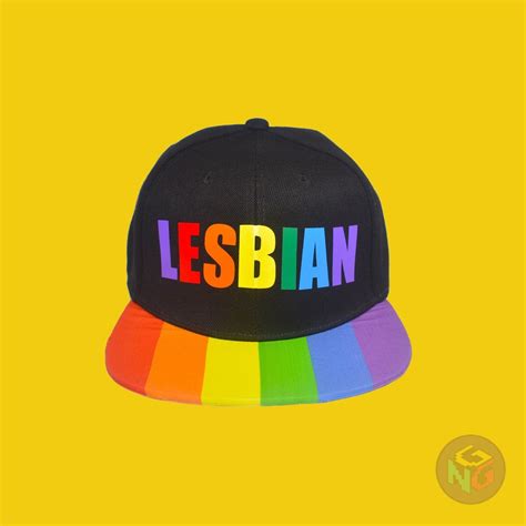 Rainbow Lesbian Snapback Hat Lesbian Hat Lesbian Pride Lesbian Pride Hat LGBT Gifts Gifts