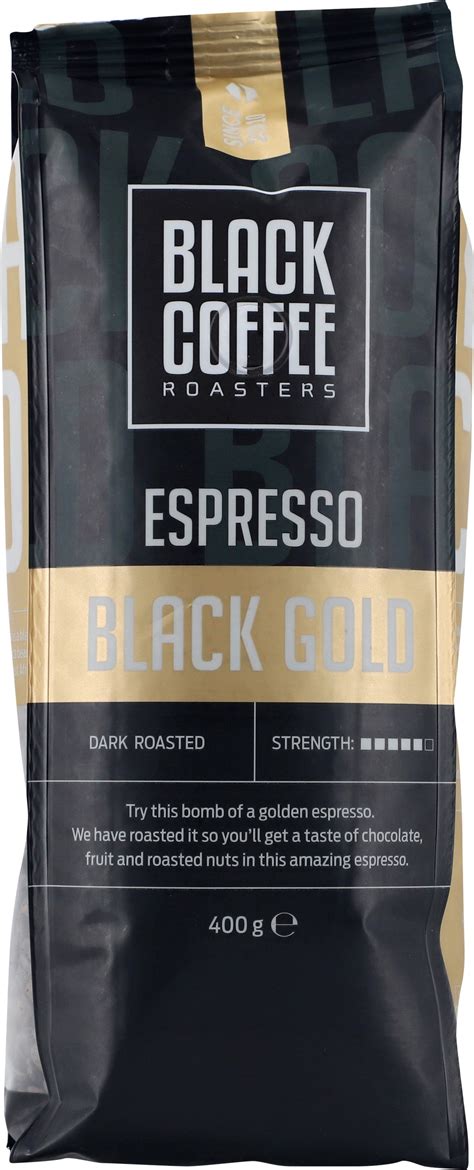 Køb Black Coffee Roasters Black Gold Espresso Kaffebønner 400 gr. | 48 ...