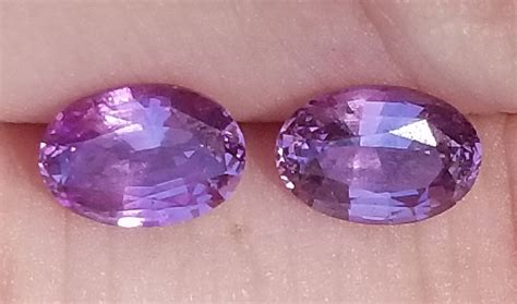 Ceylon Oval Cut Purple Sapphire Pair Cts X Mm Simply Sapphires