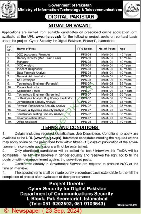 Manager jobs in Islamabad at Ministry Of Information Technology ...