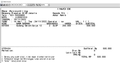 Cara Menampilkan Uang Muka Di Nota Penjualan Beeaccounting