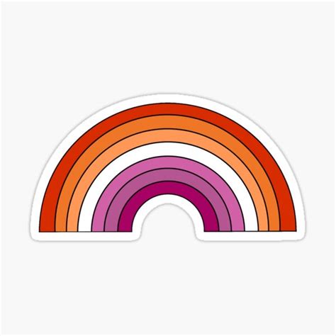 Lesbian Rainbow Sticker By Bibsstickers Redbubble