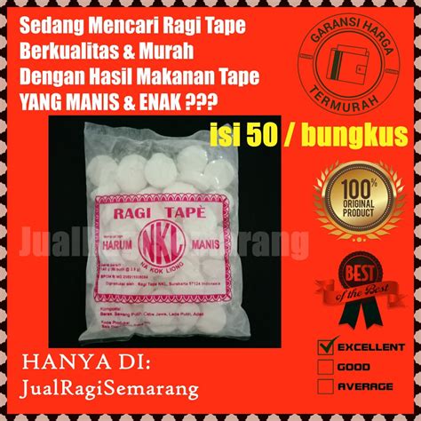 Jual Ragi Nkl Tape Tapai Ketan Sari Madu Harum Manis Nkl Na Kok Liong