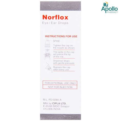 Norflox Eye Ear Drops 10 Ml Price Uses Side Effects Composition