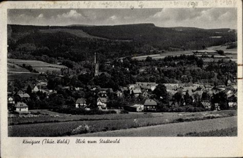 Ak K Nigsee In Th Ringen Ortspanorama Mit Blick Zum Stadtwald Kirche