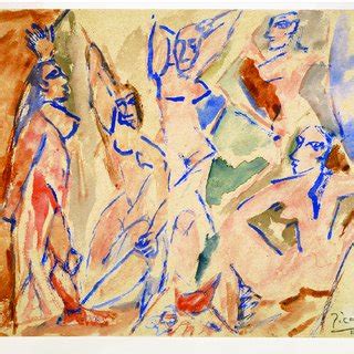 Pablo Picasso Study For Les Demoiselles D Avignon March April 1907