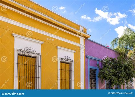 Colorful Colonial Guadalajara Houses And Streets In Historic City