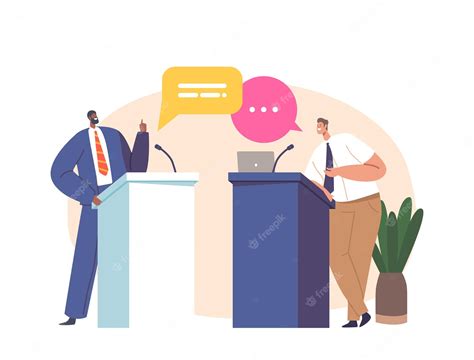 Premium Vector Concept Of Political Debate Election With Two