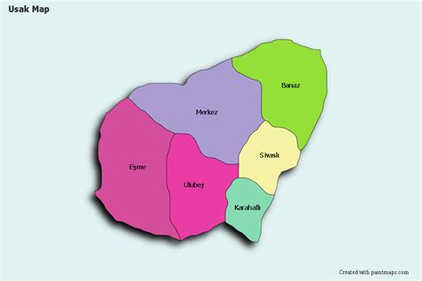 Usak Haritasi Bos Dilsiz Usak Haritas Zerine Kendi Resimlerinizi