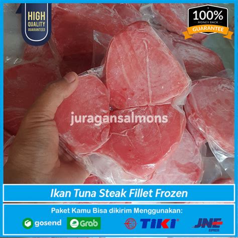 Jual Ikan Tuna Fillet Steak Frozen Beku Yellowfin Tuna 500 Gr