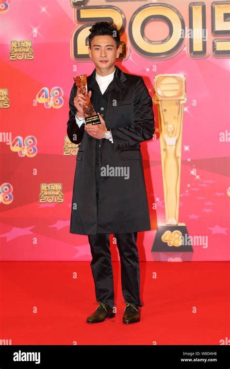 Hong Kong actor Bosco Wong poses with his trophy for the Mainland China's Favourite TVB Actor ...