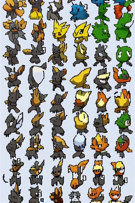 Krea Pokemon Gen Sprite Sheet