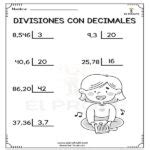 Ejercicios De Divisiones Con Decimales