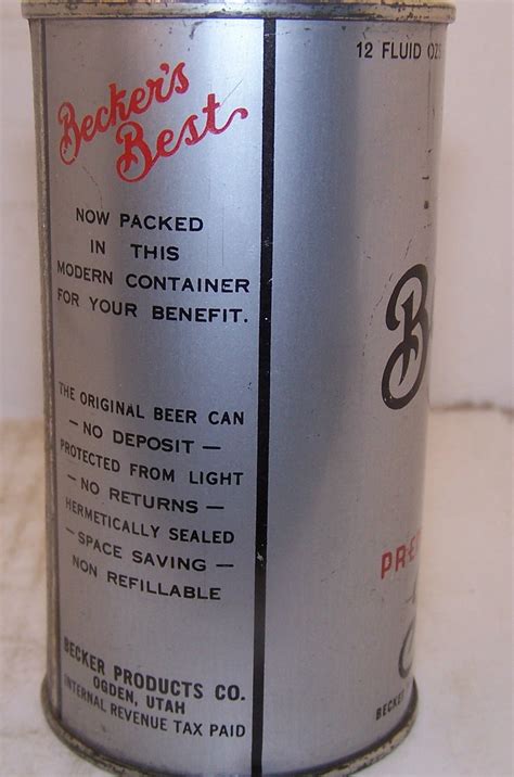 Becker's Best Pale Premium Beer, Lilek page # 98 Grade 1/1- sold on 11 ...