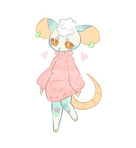 Pastel Mouse Anthro Adopt Auction [sold] By Crumpitcroc On Deviantart