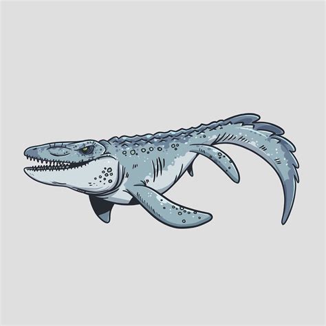 Mosasaurus Cartoon Vector Image On Vectorstock Artofit