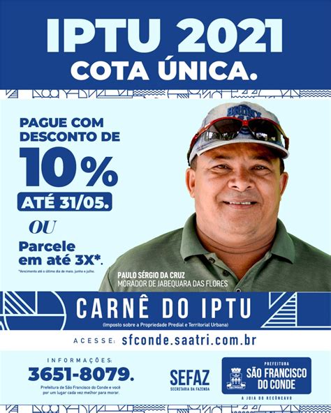 Pague o IPTU 2021 10 de desconto até 31 de maio Portal da