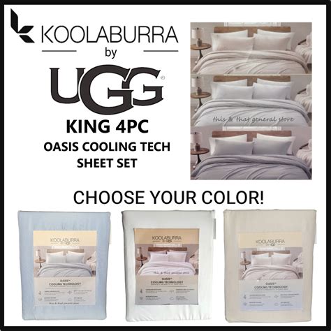 Koolaburra By UGG KING Oasis COOLING 4 PC Soft Luxury Sheet Set CHOOSE