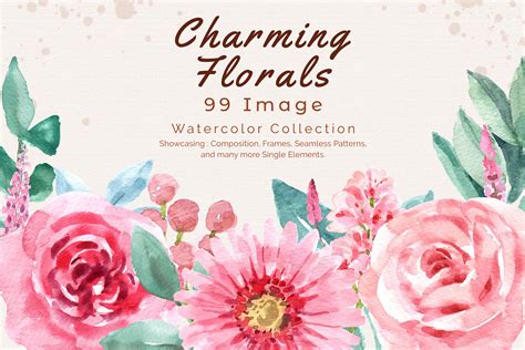 Charming Flowers Of Wedding Watercolor Graphic By Watercoloreps