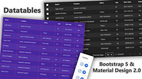 Tables With Advanced Options Using Mdb Datatables