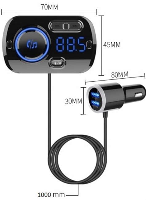 BT Automobilio siųstuvas FM moduliatorius automobilinis rinkinys