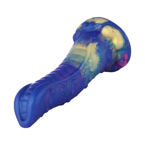 Fantasy Monster Dildo Mit Saugnapf Cm Blaue Zunge Hismith