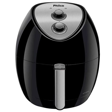 Fritadeira Elétrica Sem Óleo Air Fryer Philco Saúde Inox 4 4L Preta