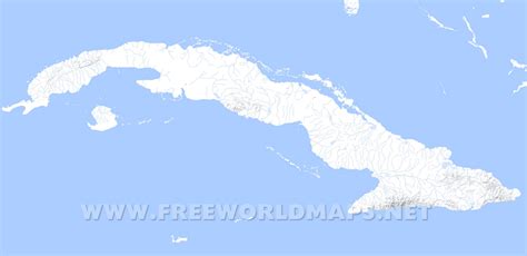 Cuba Physical Map