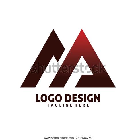 Letter M Triangle Logo Design Stock Vector Royalty Free