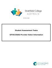 SITXCCS002 Student Assessment Information Pdf RTO No 91223 Student