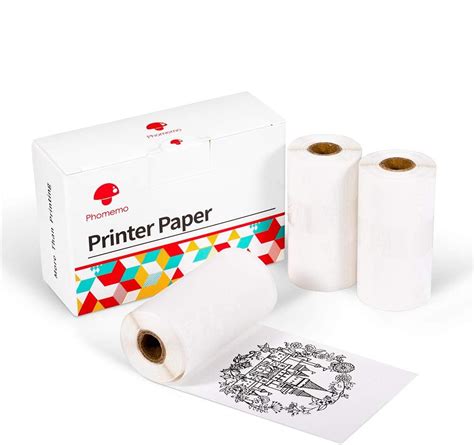 Phomemo Papier Auto Adhésif Thermique Direct Blanc 53 x 30 mm pour