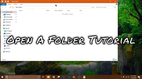 How To Open A New Folder In Windows 10 Youtube