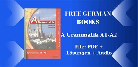 Free German Books A Grammatik Bungsgrammatik Deutsch Als