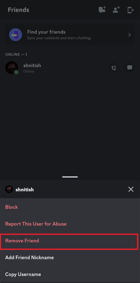 How To Unfriend Someone On Discord Android Mobile App Techcult