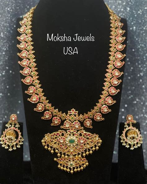 Moksha Jewels On Instagram 22k Kundan Beautiful Mango Mala Set