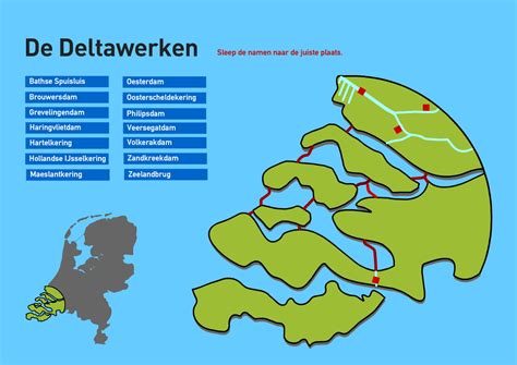 Interactieve Kaart Van Nederland De Deltawerken Topografie Van