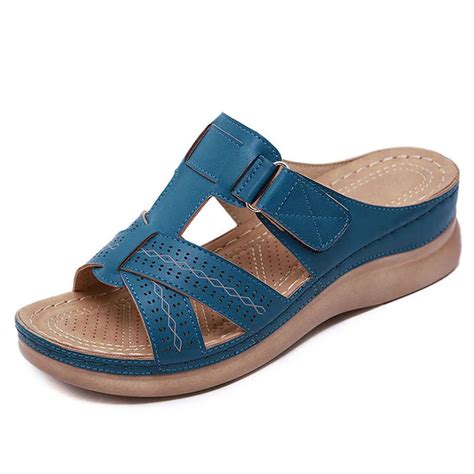 Sommer Frauen Keil Sandalen Premium Orthop Dische Casual Schuhe Frau