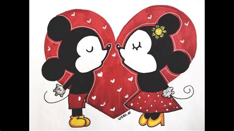 Cómo dibujar a Mickey y Minnie Mouse super FÁCIL 2017 YouTube