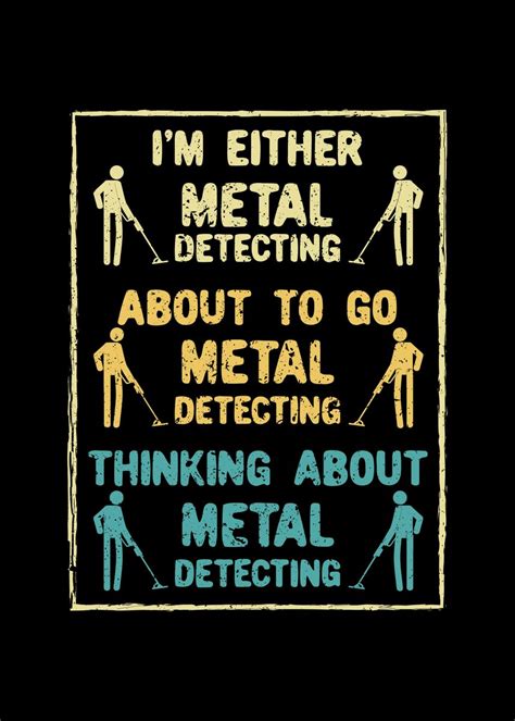 Metal Detecting Poster Picture Metal Print Paint By Shiva121