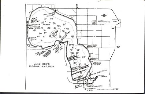 33 Higgins Lake Mi Map Maps Database Source