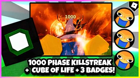 Slap Battles 1000 Phase KILLSTREAK Cube Of Life 3 BADGES Coming In