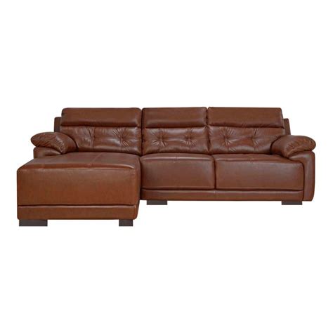 Sillon Cuerpos Con Chaise Albany Marron Izquierdo La Cueva Muebles