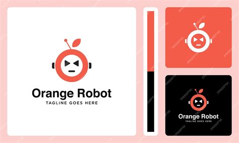 Premium Vector Orange Robot Vector Logo