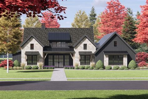 Modern Hill Country House Plan With 4 Bedrooms And Vaulted Great Room