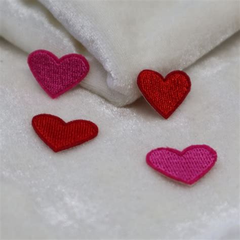 Pink Heart Patches Etsy